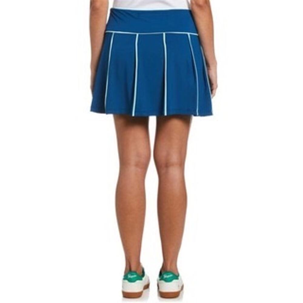 Penguin Blue on Blue Piped Pleated Lined Skort XL Golf Tennis Country Club - Picture 7 of 10